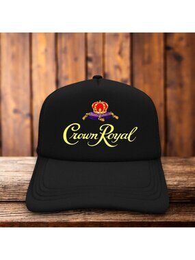 Crown Royal Canadian Whisky Mens Trucker Hat Black Snapback
